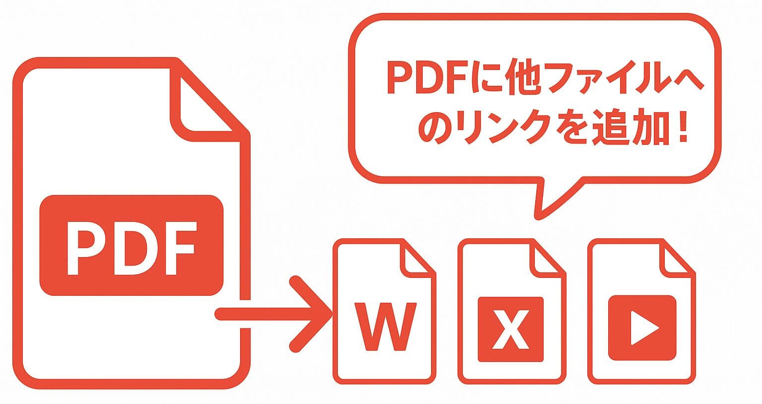 【無料】PDFと他ファイル（Word、Excel、動画ファイルなど）をリンクで関連づける方法